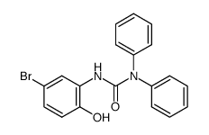 N'-(5-bromo-2-hydroxy-phenyl)-N,N-diphenyl-urea结构式