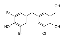 3-chloro-5-(3,5-dibromo-4-hydroxy-benzyl)-2-hydroxy-benzyl alcohol结构式