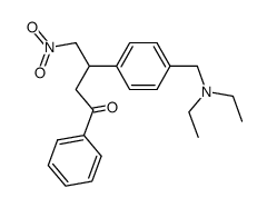 3-(diethylaminomethyl-phenyl)-4-nitro-1-phenyl-butan-1-one Structure