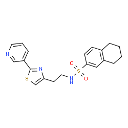 N-(2-(2-(pyridin-3-yl)thiazol-4-yl)ethyl)-5,6,7,8-tetrahydronaphthalene-2-sulfonamide结构式
