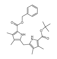 5-[(benzyloxy)carbonyl]-5'-[(tert-butyloxy)carbonyl]-3,3',4,4'-tetramethyl-2,2'-dipyrromethane结构式