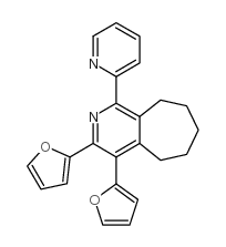 3,4-二(2-呋喃)-1-(2-吡啶)-6,7,8,9-四氢-5H-环戊基[c]吡啶结构式