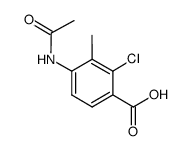 4-acetamido-2-chloro-3-methylbenzoic acid结构式