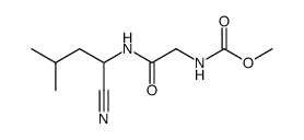 α-isobutyl-α-(((N-carbomethoxy)glycyl)amino)acetonitrile结构式