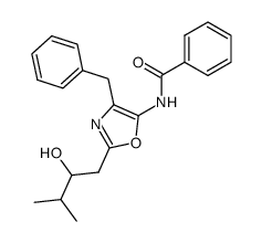 2-(2-hydroxy-3-methyl)butyl-4-benzyl-5-benzamidooxazole结构式