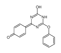 2-(4-oxocyclohexa-2,5-dien-1-ylidene)-6-phenoxy-1H-1,3,5-triazin-4-one Structure