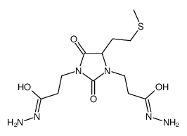 3-[3-(3-hydrazinyl-3-oxopropyl)-5-(2-methylsulfanylethyl)-2,4-dioxoimidazolidin-1-yl]propanehydrazide结构式