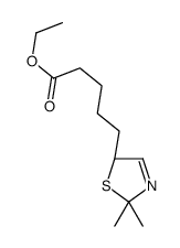 ethyl 5-[(5R)-2,2-dimethyl-5H-1,3-thiazol-5-yl]pentanoate结构式