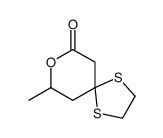 9-methyl-8-oxa-1,4-dithiaspiro[4.5]decan-7-one Structure