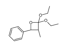 (3S,4R)-2,2-diethoxy-3-methyl-4-phenyloxetane结构式