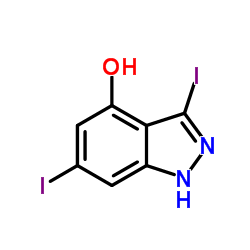 3,6-Diiodo-1H-indazol-4-ol structure