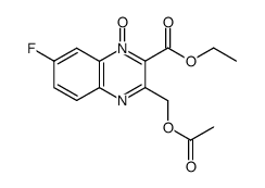 2-Carboethoxy-3-acetoxymethyl-7-fluoroquinoxaline-1-N-oxide结构式