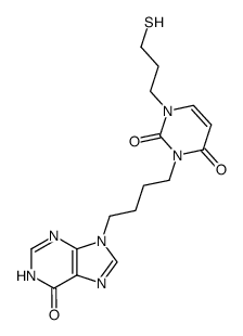 1-(3-Mercapto-propyl)-3-[4-(6-oxo-1,6-dihydro-purin-9-yl)-butyl]-1H-pyrimidine-2,4-dione Structure