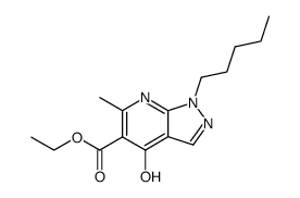 4-Hydroxy-6-methyl-1-n-pentyl-1H-pyrazolo[3,4-b]pyridine-5-carboxylic acid ethyl ester结构式