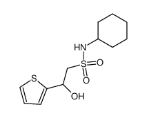 2-Hydroxy-2-thiophen-2-yl-ethanesulfonic acid cyclohexylamide结构式