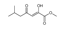 methyl 2-hydroxy-6-methyl-4-oxohept-2-enoate结构式