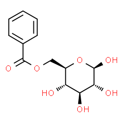 β-D-Glucopyranose 6-benzoate Structure