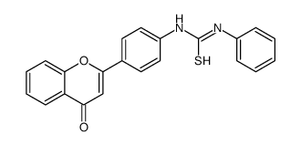 1-[4-(4-oxochromen-2-yl)phenyl]-3-phenylthiourea结构式