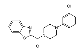 1,3-benzothiazol-2-yl-[4-(3-chlorophenyl)piperazin-1-yl]methanone结构式