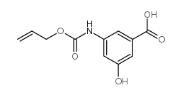 3-hydroxy-5-(prop-2-enoxycarbonylamino)benzoic acid结构式