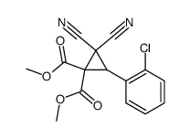 3-(2-chlorophenyl)-2,2-dicyanocyclopropane-1,1-dicarboxylic acid diethyl ester Structure