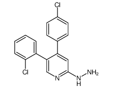 [5-(2-chlorophenyl)-4-(4-chlorophenyl)pyridin-2-yl]hydrazine Structure