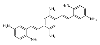 2,5-bis[2-(2,5-diaminophenyl)ethenyl]benzene-1,4-diamine Structure