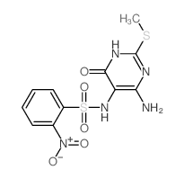 N-(4-amino-2-methylsulfanyl-6-oxo-3H-pyrimidin-5-yl)-2-nitro-benzenesulfonamide Structure