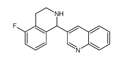 3-(5-fluoro-1,2,3,4-tetrahydroisoquinolin-1-yl)quinoline结构式
