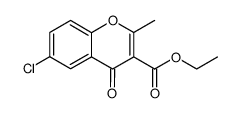 ethyl 6-chloro-2-methyl-4-oxo-4H-benzopyran-3-carboxylate Structure