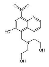 5-[[bis(2-hydroxyethyl)amino]methyl]-8-nitroquinolin-6-ol结构式