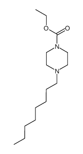 4-octyl-piperazine-1-carboxylic acid ethyl ester Structure