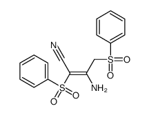 3-amino-2,4-bis(benzenesulfonyl)but-2-enenitrile Structure