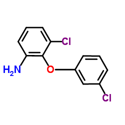 3-Chloro-2-(3-chlorophenoxy)aniline结构式