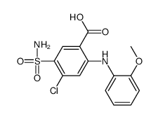 4-chloro-2-(2-methoxyanilino)-5-sulfamoylbenzoic acid结构式