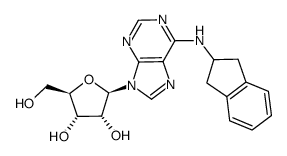N-(2,3-dihydro-1H-inden-1-yl)adenosine结构式