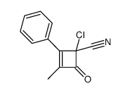 1-chloro-3-methyl-4-oxo-2-phenylcyclobut-2-ene-1-carbonitrile Structure