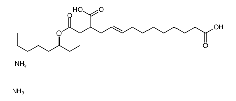 diammonium 3-octyl dodec-4-ene-1,2,12-tricarboxylate structure