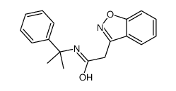 2-(1,2-benzoxazol-3-yl)-N-(2-phenylpropan-2-yl)acetamide结构式