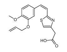 2-[2-[(E)-2-(4-methoxy-3-prop-2-enoxyphenyl)ethenyl]-1,3-thiazol-4-yl]acetic acid结构式