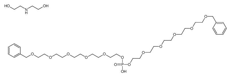 bis[1-phenyl-2,5,8,11,14-pentaoxahexadecan-16-yl] hydrogen phosphate, compound with 2,2'-iminobis[ethanol] (1:1) Structure