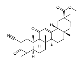 methyl 2-cyano-3,11-dioxo-18β-olean-12-en-30-oate Structure