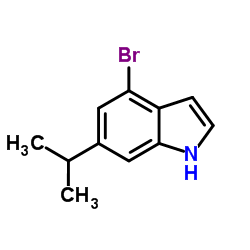 4-溴-6-(1-甲基乙基)-1H-吲哚结构式