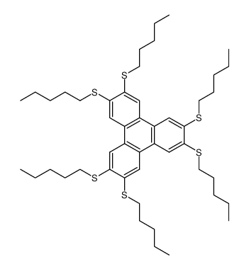 2,3,6,7,10,11-hexa-(pentylthio)-triphenylene结构式