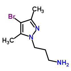 3-(4-BROMO-3,5-DIMETHYL-PYRAZOL-1-YL)-PROPYLAMINE结构式