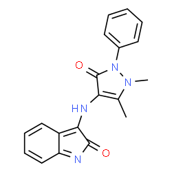 3-[(1,5-DIMETHYL-3-OXO-2-PHENYL-2,3-DIHYDRO-1H-PYRAZOL-4-YL)IMINO]-1H-INDOL-2-ONE结构式