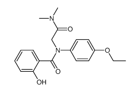 N,N-Dimethyl-2-(N-p-aethoxyphenylsalicylamido)-acetamid结构式