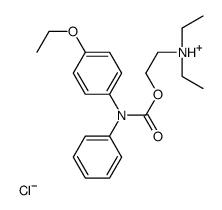 CARBANILIC ACID, p-ETHOXY-N-PHENYL-, 2-DIETHYLAMINOETHYL ESTER, MONOHY DROCHLORID结构式