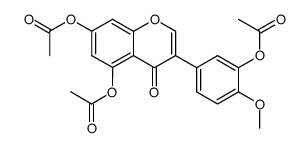 Acetic acid 7-acetoxy-3-(3-acetoxy-4-methoxy-phenyl)-4-oxo-4H-chromen-5-yl ester结构式