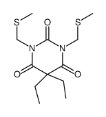 5,5-diethyl-1,3-bis(methylsulfanylmethyl)-1,3-diazinane-2,4,6-trione structure